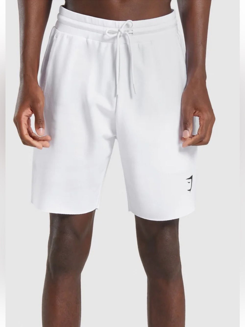 Men’s Gymshark Critical Shorts White With Pockets Size Large